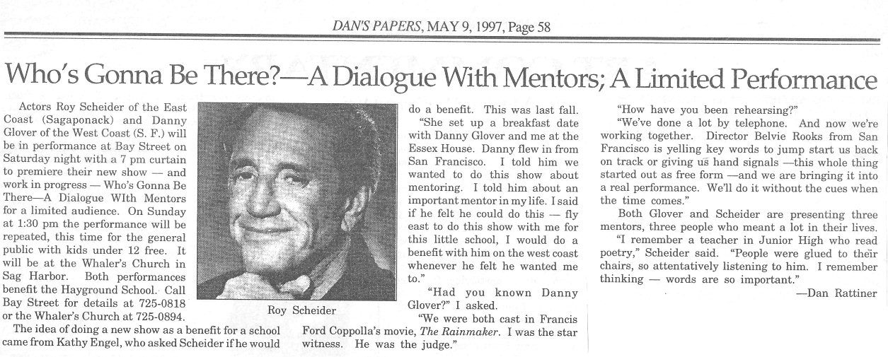 Newspaper article featuring Ray Schreiber image.